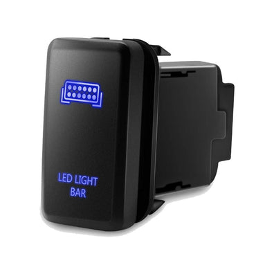 Large TOYOTA Replacement Dash Push Button Switch Blue LED for Prado Hilux Landcruiser - Old Model